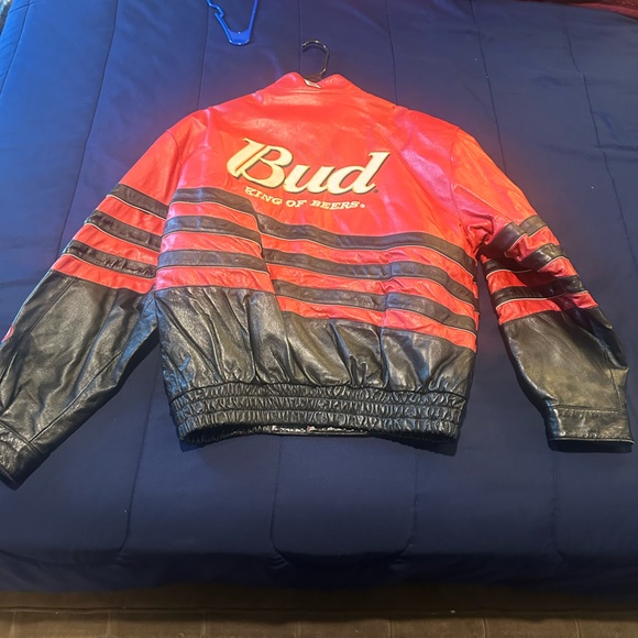 Vintage NASCAR Dale Earnhardt Jr Bud Light Chase Authentics leather jacket - Picture 2 of 2
